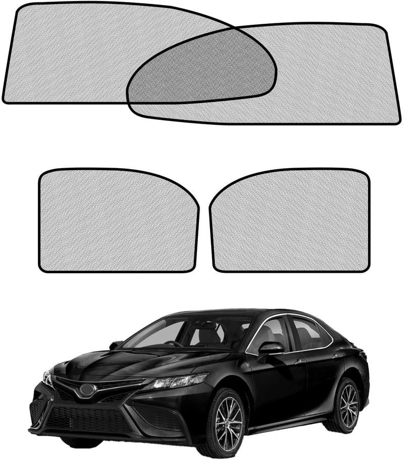 RSACET Car Window Shades for Toyota-Camry(2018-2024),4 Pack Car Window Cover for Baby Sun Shade Blocker Breathable Mesh,Reduce UV Rays & Heat Insulation Privacy Protection for Camping, Travel, Sleep - Image 1